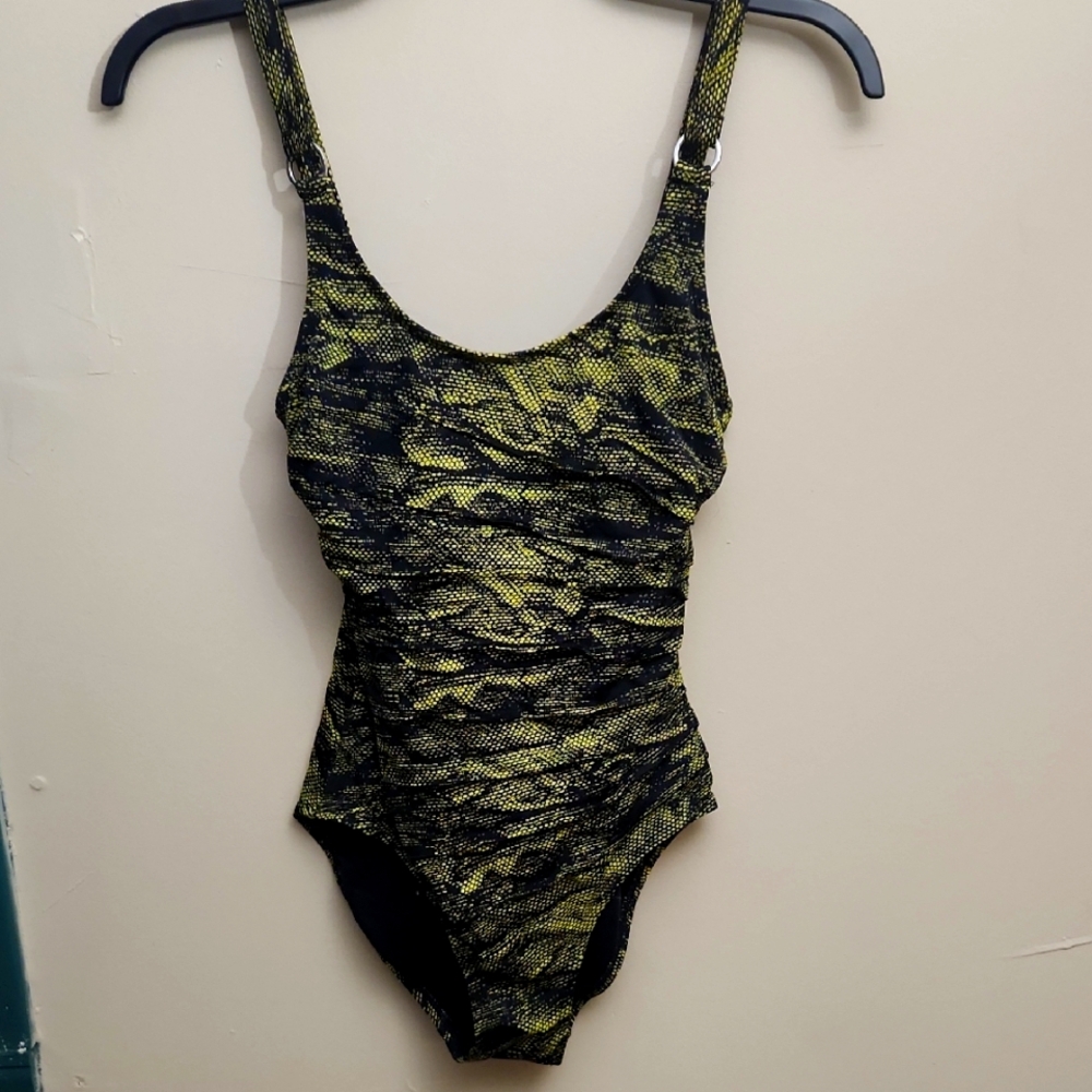 Calvin Klein Black and Yellow Swimsuit